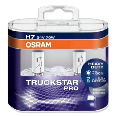 Лампы H7 24V 70W +100% TRUCKSTAR PRO Eurobox 64215TSP OSRAM