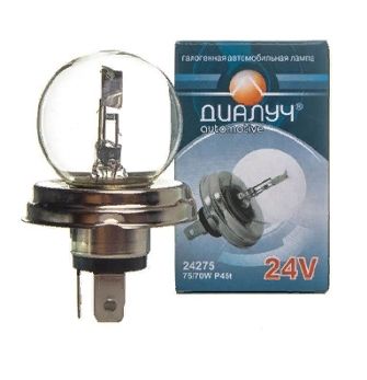 Лампа R2 12V 7570W P45t Диалуч круглая колба ЛЧ188