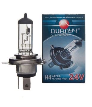 Лампа H4 24V 7570W P45t Диалуч ЛЧ241