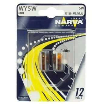 Лампа (блистер 2шт.) WY5W 12V-5W (W2,1x9,5d)  NARVA_