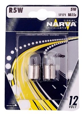 Лампа (блистер 2шт.) R5W 12V-5W (BA15s) NARVA