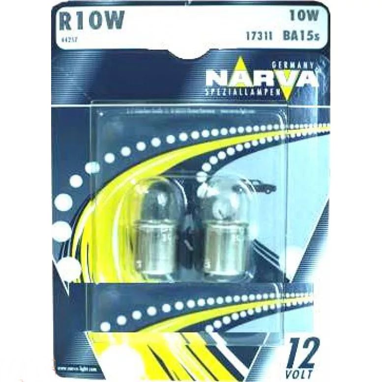 Лампа (блистер 2шт.) R10W 12V-10W (BA15s) NARVA