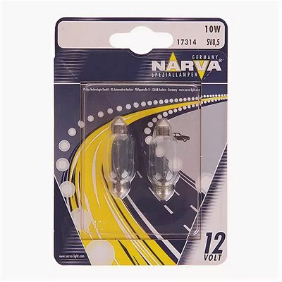 Лампа (блистер 2шт.) Fest T10,5 12V-10W (SV8,5-4111) NARVA
