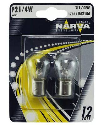 Лампа (блистер 2шт.) P214W 12V-214W (BAZ15d) NARVA