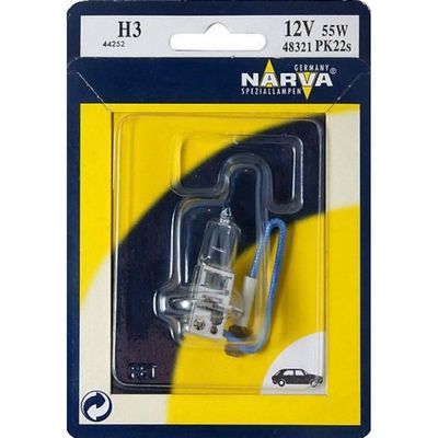 Лампа (блистер 1шт.) H3 12V- 55W (PK22s) NARVA