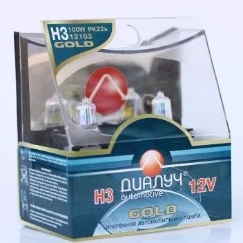 Лампы H3 12V 55W PK22s к-т GOLD Диалуч ЛЧ167