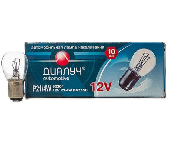 Лампа P214W 12V BAZ15d Диалуч (см. цоколь) ЛЧ192-4У