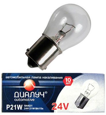 Лампа P21W 24V 21W BA15s Диалуч ЛЧ302-Л