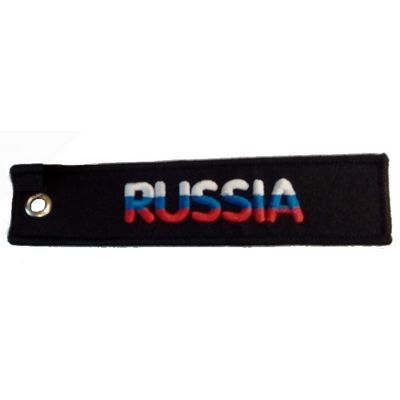 Брелок ткань, вышивка Россия 13*3см BMV 064
