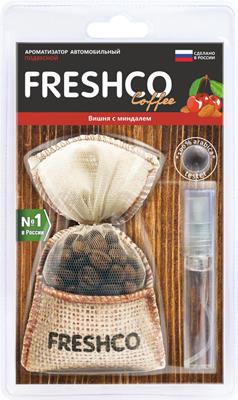 Аром подвесной с кофе+дозатор Freshco Coffee Вишня с миндалем