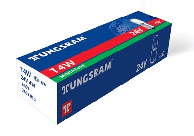 Лампа T4W 24V BA9S TUNGSRAM