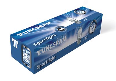 Лампа W5W 12V W2,1X9,5D SPORTLIGHT +50% 3800K TUNGSRAM