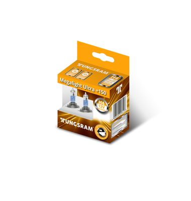 Лампы H4 TUNGSRAM Megalight Ultra +150% 6055W P43t