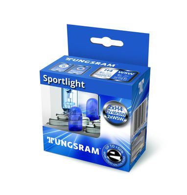 Лампы H4 TUNGSRAM Sportlight +50% 3800K 6055W P43t + 2W5W комплект с габаритами