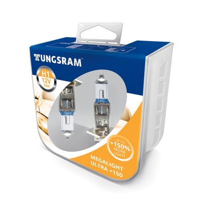 Лампы H1 TUNGSRAM Megalight Ultra +150% 55W P14,5s пластиковый бокс