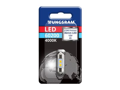 Светодиод C5 12V 36мм LED 0,5W 4000K в блистере SV8,5-8 60лм TUNGSRAM