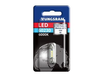 Светодиод C5 12V 36мм LED 0,5W 6000K в блистере SV8,5-8 60лм TUNGSRAM