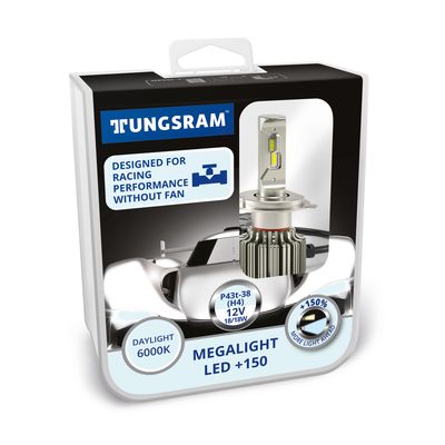 Лампы светодиодные H4 TUNGSRAM Megalight LED +150% 12V 18W 6000K