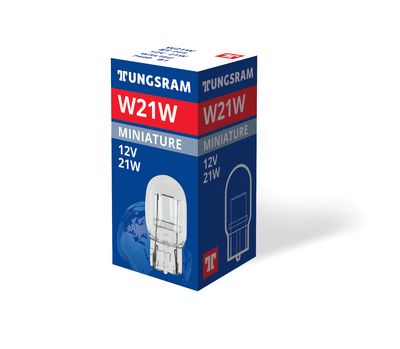 Лампа W21 12V W21W W3x16d TUNGSRAM