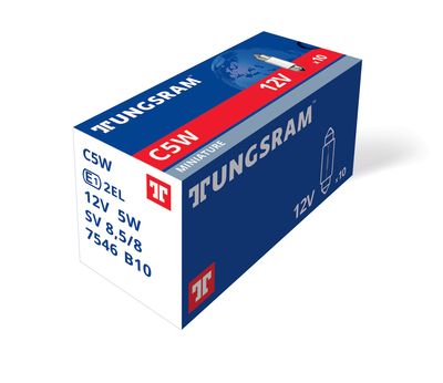 Лампа C5W 12V 35мм 5W S8,5-8 TUNGSRAM