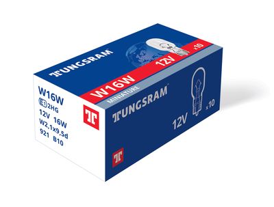 Лампа W16W 12V W 2,1X9,5D TUNGSRAM