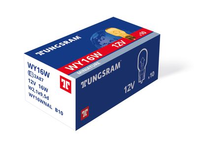 Лампа WY16W 12V W2,1x9,5D ЖЕЛТАЯ TUNGSRAM