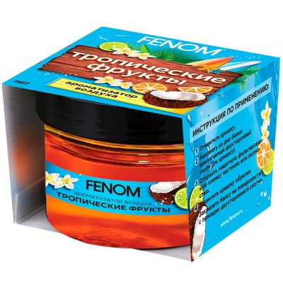 Аром FENOM гелевый на приборную панель Тропические фрукты