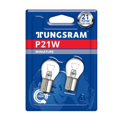 Лампа P21W 12V 21W BA15S TUNGSRAM блистер к-т 2 штуки