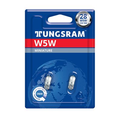 Лампа W5W 12V W2,1X9,5D TUNGSRAM блистер к-т 2 штуки