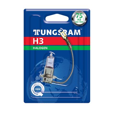 Лампа H3 24V 70W PK22S TUNGSRAM блистер