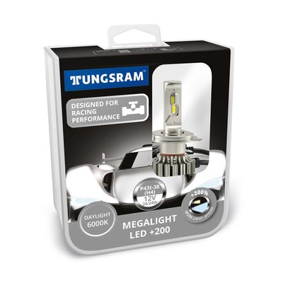 Лампы светодиодные H4 TUNGSRAM Megalight LED +200% 12V 24W 6000K