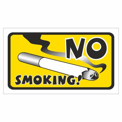 Наклейка  NO, SMOKING