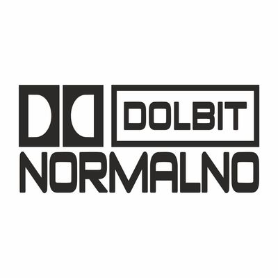 Наклейка  DOLBIT NORMALNO, 200х100х1, черная, плоттер, Арт рэйсинг